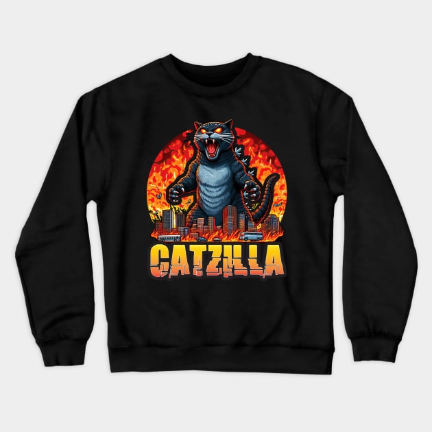 Catzilla S01 D12 Crewneck Sweatshirt by Houerd